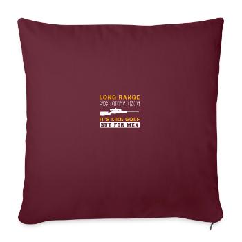 Long Range Shooting It's Like Golf But For Men - Sofakissenbezug 45 x 45 cm - Burgunderrot - Vorne
