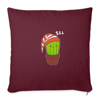 Sleeping Cactus Hyperomnia Cadeau - Housse de coussin décorative 45 x 45 cm - bordeaux - Devant