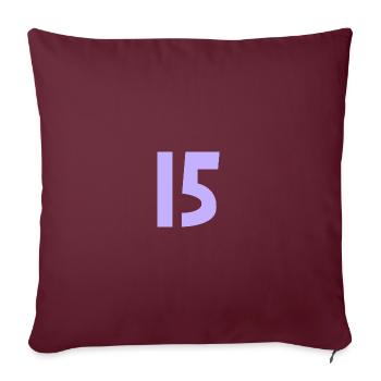 15. 15 ANS. 15e ANNIVERSAIRE. ANNIVERSAIRE 15 ANS. - Housse de coussin décorative 45 x 45 cm - bordeaux - Devant