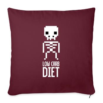 Low Carb Diet Skeleton - Sofakissenbezug 45 x 45 cm - Burgunderrot - Vorne