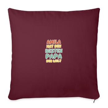 Amila bébé - Housse de coussin décorative 45 x 45 cm - bordeaux - Devant