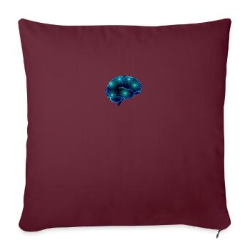 Voies du cerveau cerveau neurones bleu smart - Housse de coussin décorative 45 x 45 cm - bordeaux - Devant