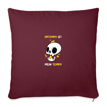 Techno Uptempo Rave Tekk Musique Célébrations - Housse de coussin décorative 45 x 45 cm - bordeaux - Devant