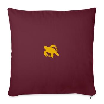 Tortue / Reptile - Reptile - Housse de coussin décorative 45 x 45 cm - bordeaux - Devant