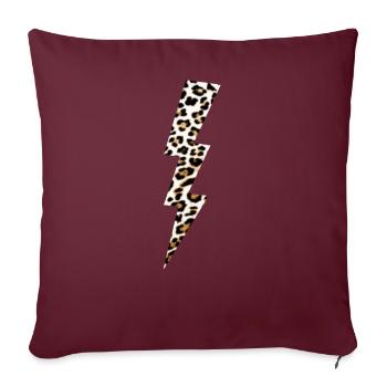 Leoparden Blitz - Sofakissenbezug 45 x 45 cm - Burgunderrot - Vorne