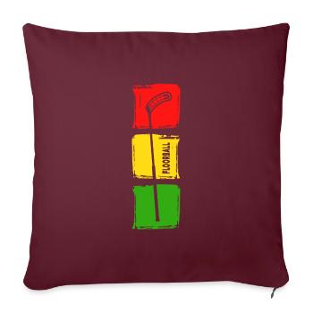 floorball floorball floorballer - Housse de coussin décorative 45 x 45 cm - bordeaux - Devant