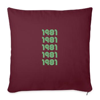 Modèle 1981 - Housse de coussin décorative 45 x 45 cm - bordeaux - Devant