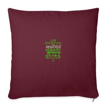 Amadeus en tant que Bachelor - Housse de coussin décorative 45 x 45 cm - bordeaux - Devant