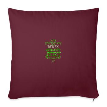 Derek en tant que célibataire - Housse de coussin décorative 45 x 45 cm - bordeaux - Devant