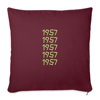 Dim 1957 - Housse de coussin décorative 45 x 45 cm - bordeaux - Devant
