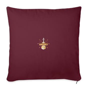 Violon Violoniste Andrey - Housse de coussin décorative 45 x 45 cm - bordeaux - Devant
