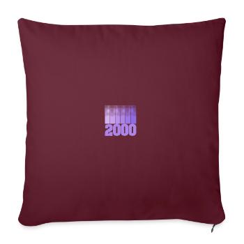 2000 2000 - Sofakissenbezug 45 x 45 cm - Burgunderrot - Vorne