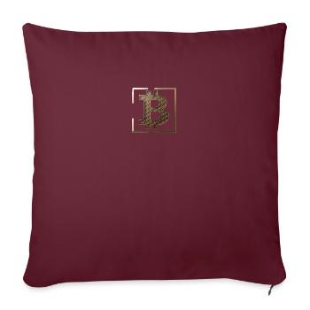 BTC-Logo - Sofakissenbezug 45 x 45 cm - Burgunderrot - Vorne
