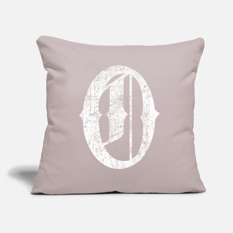 Tshirt alphabet initial O Sofa pillowcase 17,3'' x 17,3'' (45 x 45 cm)