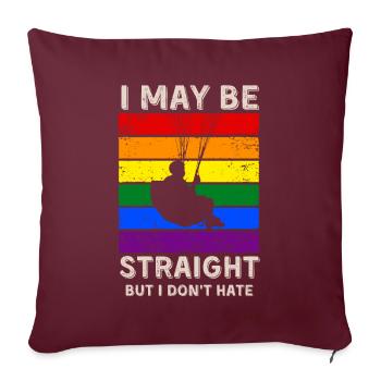 Droits LGBT en parapente - Housse de coussin décorative 45 x 45 cm - bordeaux - Devant