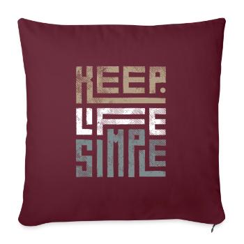 Motivational Message and Encouragement - Sofa pillowcase 17,3'' x 17,3'' (45 x 45 cm) - burgundy - Front