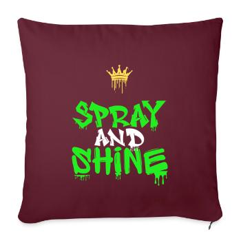 Spray and Shine Graffiti - Sofa pillowcase 17,3'' x 17,3'' (45 x 45 cm) - burgundy - Front