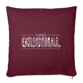 Original 1982 Cadeau Anniversaire 1982 retro 1982 - Housse de coussin décorative 45 x 45 cm - bordeaux - Devant