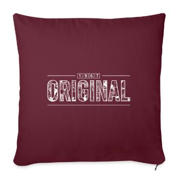 Original 1967 Cadeau Anniversaire 1967 retro 1967 - Housse de coussin décorative 45 x 45 cm - bordeaux - Devant