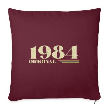 Original 1984 Jahrgang 1984 Geburtstag 1984 Retro - Sofakissenbezug 45 x 45 cm - Burgunderrot - Vorne