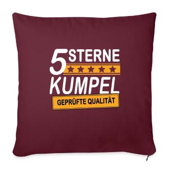 Bester Kumpel beste Freunde - Sofakissenbezug 45 x 45 cm - Burgunderrot - Vorne
