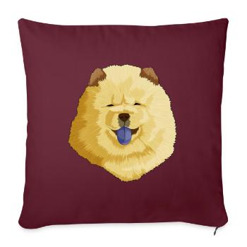 Chow Chow - Housse de coussin décorative 45 x 45 cm - bordeaux - Devant