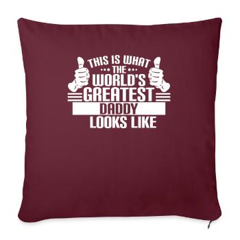 The World's Best Daddy - Sofakissenbezug 45 x 45 cm - Burgunderrot - Vorne