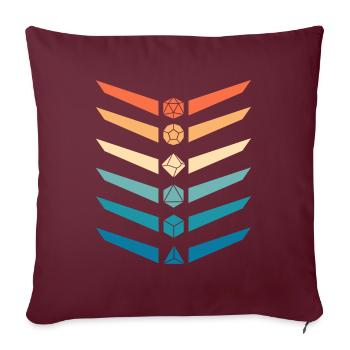 Jeu de société RPG Rpg Game Board Board Gift - Housse de coussin décorative 45 x 45 cm - bordeaux - Devant