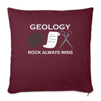 Géologie cadeau de géologue - Housse de coussin décorative 45 x 45 cm - bordeaux - Devant