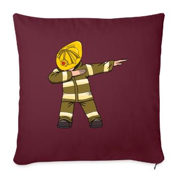 Feuerwehrmann Feuerwehr Rettung Schlauch Feuer - Sofakissenbezug 45 x 45 cm - Burgunderrot - Vorne