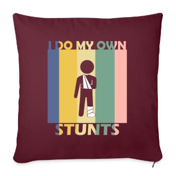Blessure de récupération de l'os du bras - Housse de coussin décorative 45 x 45 cm - bordeaux - Devant