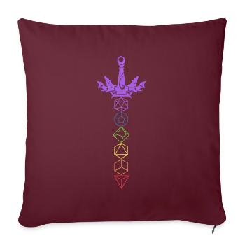 Jeu de société RPG Rpg Game Board Board Gift - Housse de coussin décorative 45 x 45 cm - bordeaux - Devant