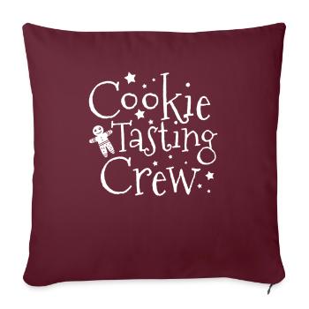 Kekse Backen Crew Weihnachten Nikolaus Geschenk - Sofakissenbezug 45 x 45 cm - Burgunderrot - Vorne