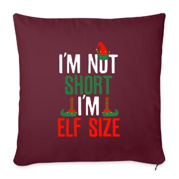 Elf Klein Christmas Elfes cadeau de conte de fées enfant - Housse de coussin décorative 45 x 45 cm - bordeaux - Devant