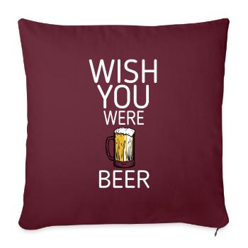 Biergarten Bierflasche Bier Bierzelt Bierkrug - Sofakissenbezug 45 x 45 cm - Burgunderrot - Vorne