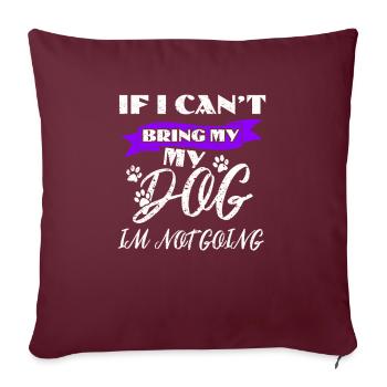 dog lovers - Sofa pillowcase 17,3'' x 17,3'' (45 x 45 cm) - burgundy - Front
