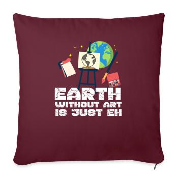 Art artiste artiste artisanat peinture - Housse de coussin décorative 45 x 45 cm - bordeaux - Devant
