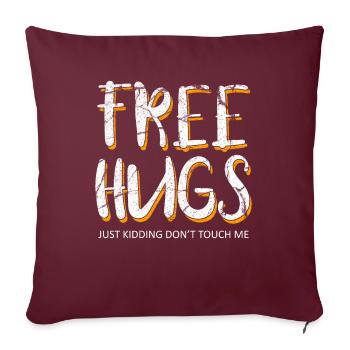 Câlin - Housse de coussin décorative 45 x 45 cm - bordeaux - Devant