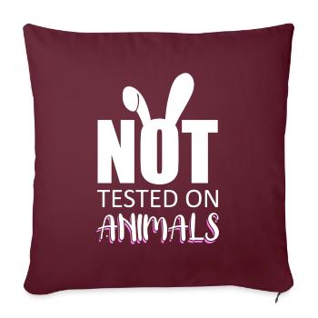 Bien-être animal Animaux Les amateurs de bien-être animal - Housse de coussin décorative 45 x 45 cm - bordeaux - Devant