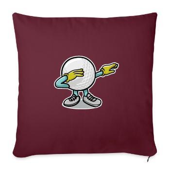 Tamponner une balle de golf - Housse de coussin décorative 45 x 45 cm - bordeaux - Devant