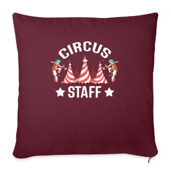 cirque - Housse de coussin décorative 45 x 45 cm - bordeaux - Devant