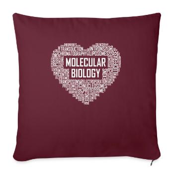 Coeur de biologie moléculaire - Housse de coussin décorative 45 x 45 cm - bordeaux - Devant