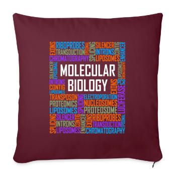 Mots de biologie moléculaire - Housse de coussin décorative 45 x 45 cm - bordeaux - Devant