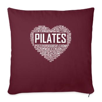 Coeur de Pilates - Housse de coussin décorative 45 x 45 cm - bordeaux - Devant