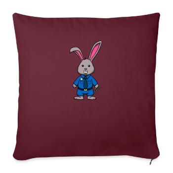 Police Officier de police Pâques Pâques Oeuf Cadeau de Pâques - Housse de coussin décorative 45 x 45 cm - bordeaux - Devant