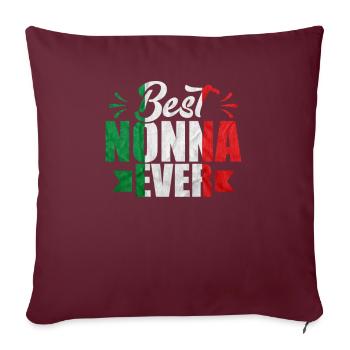 Meilleur Nonna jamais - Housse de coussin décorative 45 x 45 cm - bordeaux - Devant