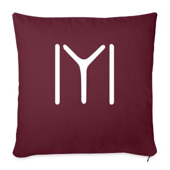 Türkische IYI Flagge - Ertugrul - Osmanli - Sofakissenbezug 45 x 45 cm - Burgunderrot - Vorne