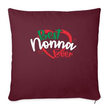 Meilleur Nonna jamais - Housse de coussin décorative 45 x 45 cm - bordeaux - Devant