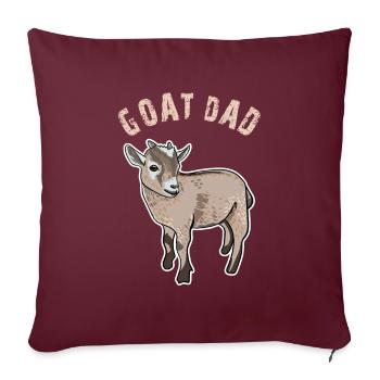 Papa de chèvre - Housse de coussin décorative 45 x 45 cm - bordeaux - Devant