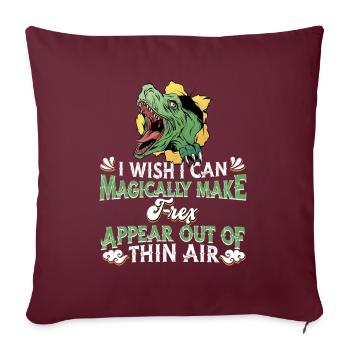 T-Rex Tyrannosaurus Rex - Housse de coussin décorative 45 x 45 cm - bordeaux - Devant